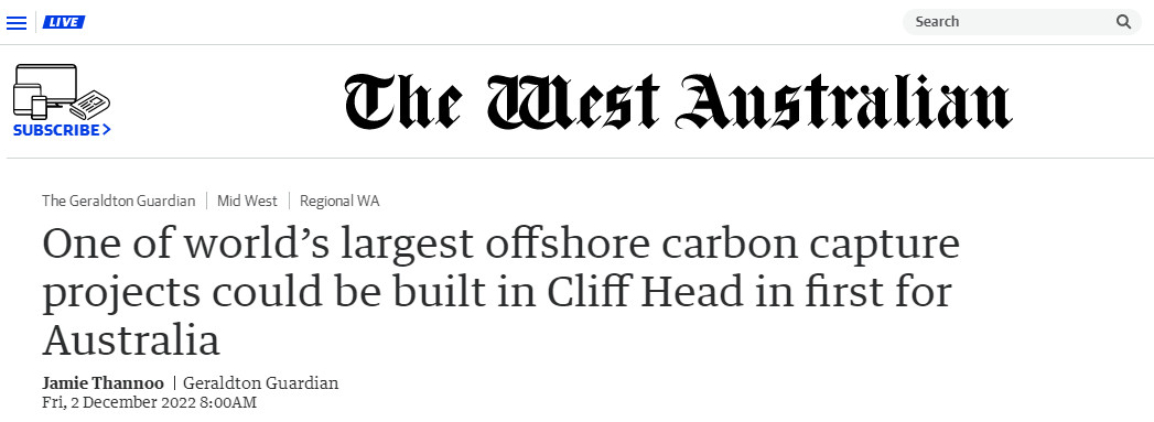 世界上最大的海上碳捕集与封存项目之一或于澳大利亚建设！