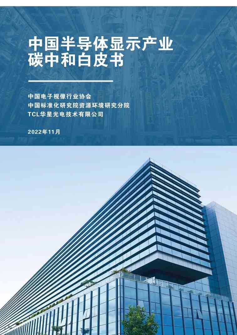 中国半导体显示产业碳中和白皮书