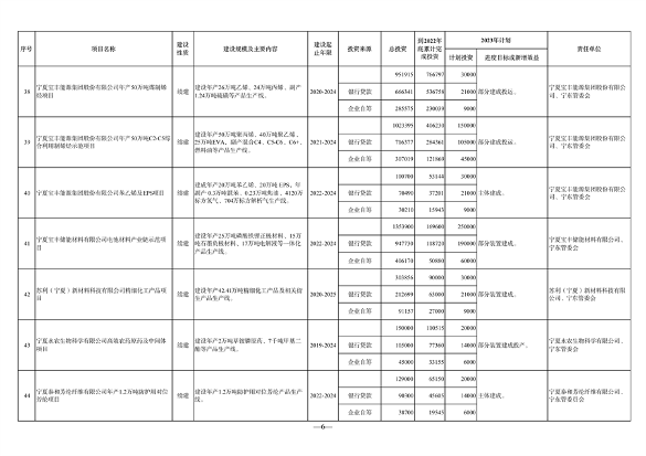 宁夏发布《2023年自治区重点项目投资计划》 含多项节能降碳项目！(图6)