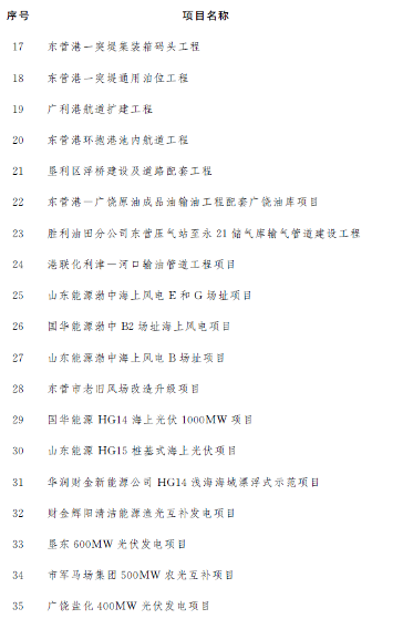 东营市公布2023年市重点项目名单！含碳捕集工程、海上风电项目等多个节能降碳项目！(图2)