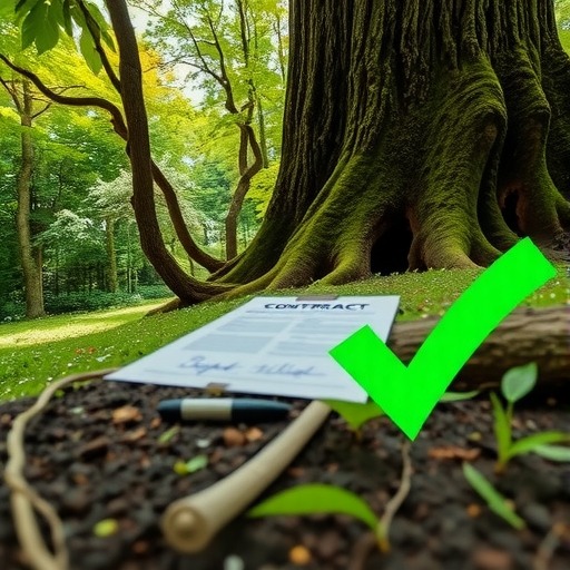 岳阳林纸子公司签署《温室气体自愿减排项目林业碳汇资源开发合同》(图1)