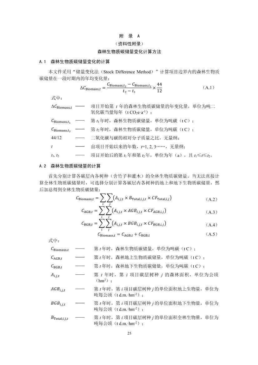 温室气体自愿减排项目方法学 造林碳汇（CCER-14-001-V01）(图25)