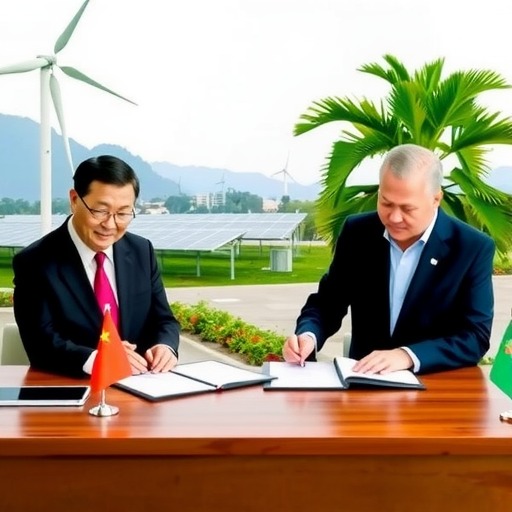 中国—巴布亚新几内亚关于合作建设应对气候变化南南合作低碳示范区的谅解备忘录在京签署(图1)