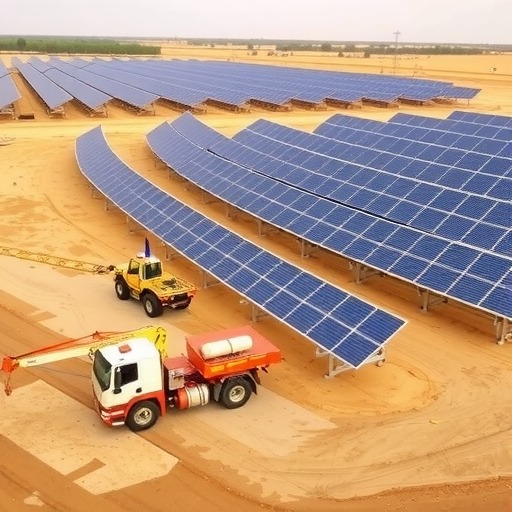 沙雅县25万千瓦光伏产业园区低碳转型新能源项目开工建设(图1)