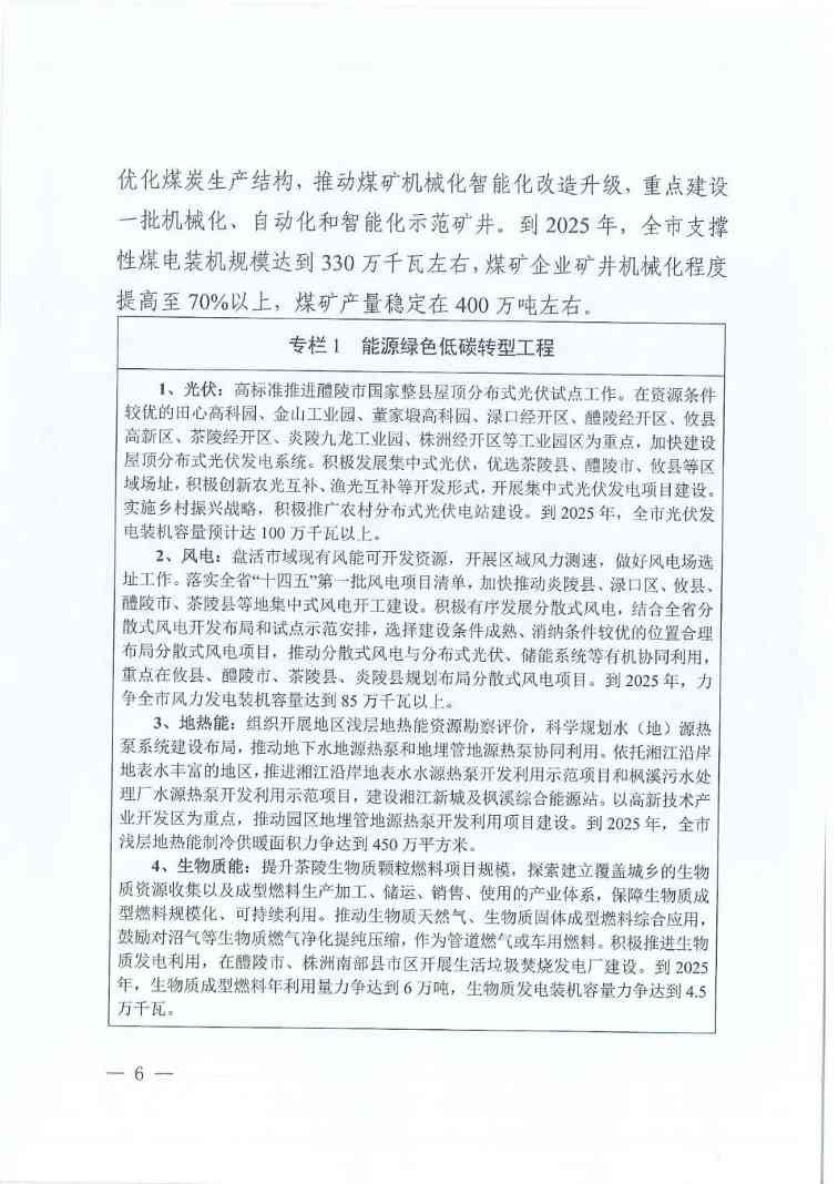 《株洲市能源领域碳达峰实施方案》印发！(图6)
