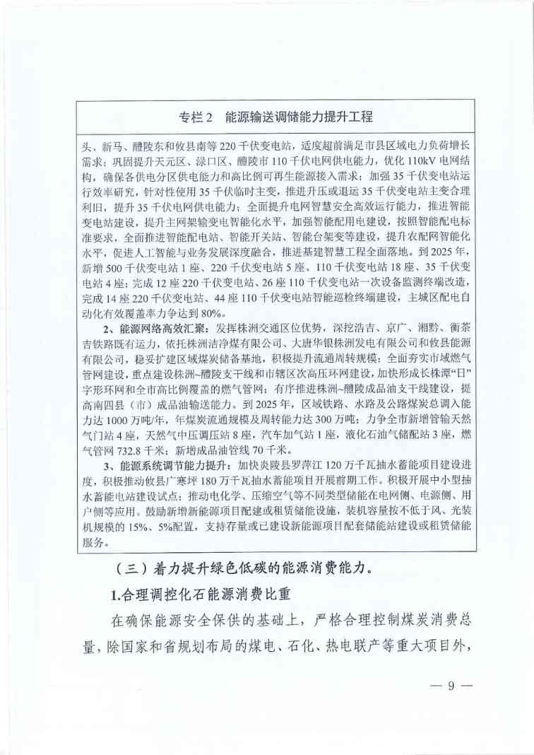 《株洲市能源领域碳达峰实施方案》印发！(图9)