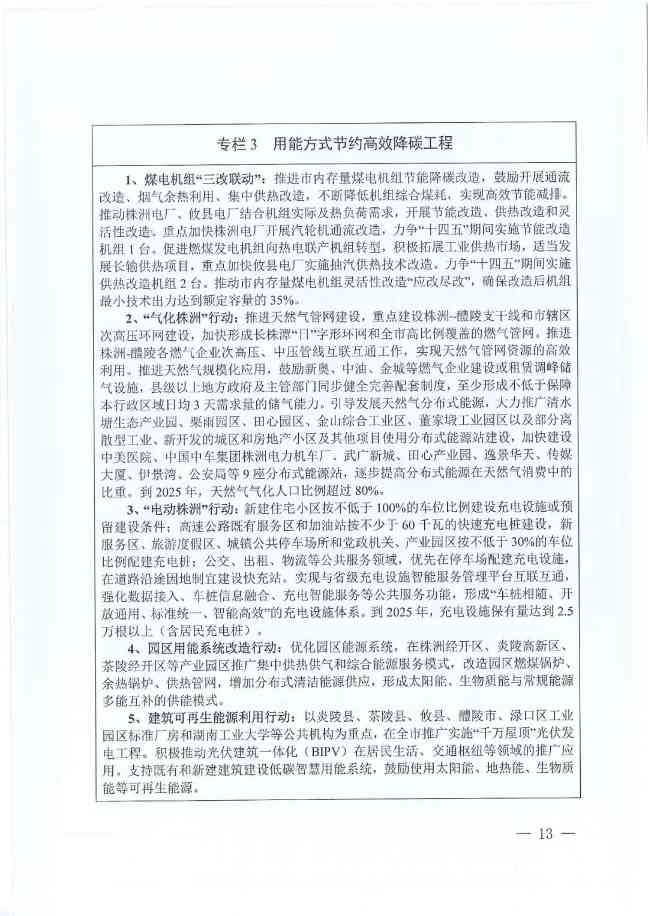 《株洲市能源领域碳达峰实施方案》印发！(图14)